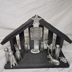 Lisa Leonard Designs Joy to the World Pewter Nativity Set With Box 12 Piece Set